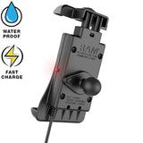 RAM Mount Quick-Grip 15W Waterproof Wireless Charging Mount w/Tough-Claw [RAM-B-400-A-UN14W-V7M-1]