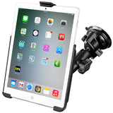 RAM Mount Suction Cup Mount w/Apple iPad mini EZ-ROLL'R Cradle [RAM-B-166-AP14U]