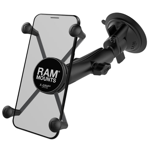 RAM Mount RAM X-Grip Large Phone Mount w/RAM Twist-Lock Suction Cup Base [RAM-B-166-C-UN10U]