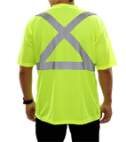 Hi Vis Pocket Birdseye Shirt: X-Back: ANSI 2
